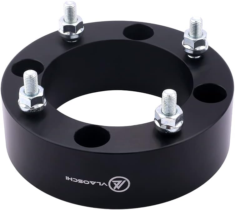 VLAOSCHI Black Forged 4x4 Wheel Spacers 2 Inch with M12x1.25 Studs Compatible with Yamaha Golf Cart (4x101.6 Bolt Pattern 68.5mm Center Bore) - Pack of 2 - Image 5